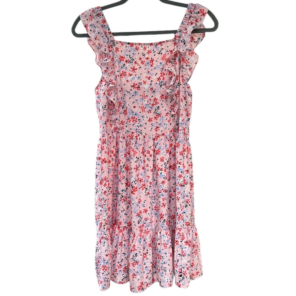Tommy Hilfiger Girls Ruffle-Trim Floral Dress XL - Picture 4 of 7